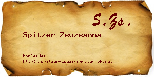 Spitzer Zsuzsanna névjegykártya