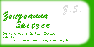 zsuzsanna spitzer business card
